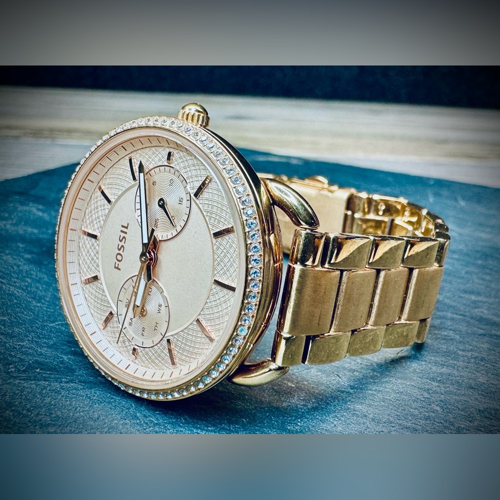 New Fossil Tailor ES4264 Womens Stainless Steel Analog Dial Quartz Wrist Watch